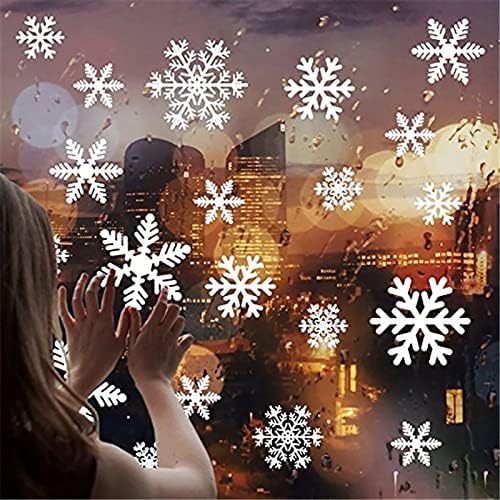 Налепниците На Белиот Прозорец Украсени Со Снегулки Се Погодни За Сите Сцени Во Зима Големи Ѕидни Налепници За Дневна Соба