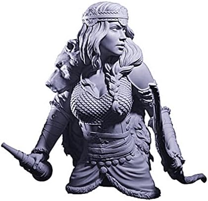 1/10 Античка фантазија племенска женска воинска биста смола лик војник модел, необјавен и необоен минијатурен комплет // vl2-78