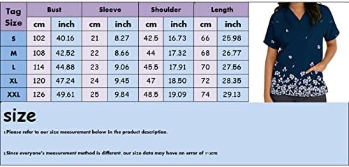 Кошули за компресија со долг ракав за жени лабави вклопуваат врвови за жени летни кратки ракави врвови обични цветни летни маици