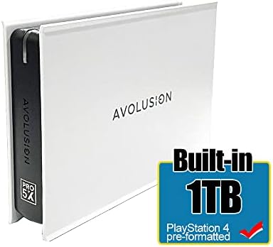 Avolusion Mini Pro-5X 1TB USB 3.0 Преносни Надворешни Игри Хард Диск-Бела - 2 Година Гаранција