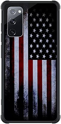 Tnarru Компатибилен Со Samsung Galaxy S20 FE Случај Американски Знаме Шема Хард КОМПЈУТЕР Назад И Меки Tpu Страни Scratchprous Шок