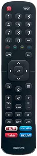 EN2BK27S Replace Remote Control fit for Sharp Hisense TV LC-65N7004U LC-43N7004U LC-55N7004U LC-50N7004U LC65N7004U LC43N7004U LC55N7004U LC50N7004U 65H7709 55H7709 50H7709 43H7709 40H5509 EN2BK27H
