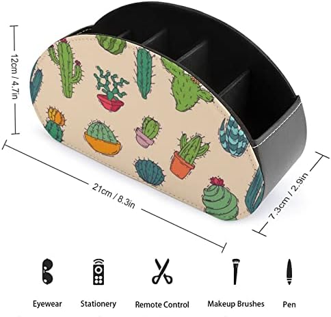 Кактуси Кактус ТВ далечински управувач на држачи за складирање Организатор кутија со 5 оддели за работна површина за домашна канцеларија