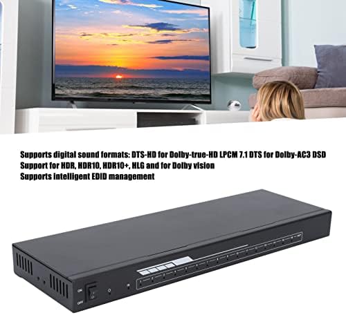 Sanpyl 1 во 16 Ultrahd 4K Out HDMI Splitter 4: 4: 4 8-битни, HDMI 2.0, HDCP 2.2, 18 Gbps, 4K 60Hz 18Gbps HD Multimedia Splitter 1 во