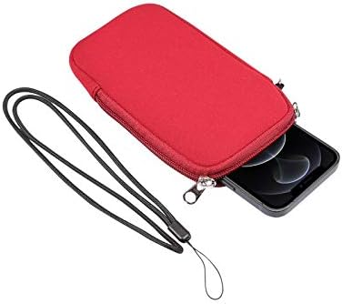Телефонска торбичка Неопрена Телефонски ракав, 5,4 инчи Универзална мобилна торбичка за торбичка мобилна торба со патент за iPhone 12 Mini, SE