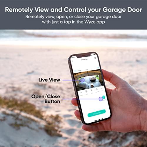 Wyze Паметни Гаража Врата Отварач w/вграден ВО HD Видео, Далечински Управувач Гаража Врата, 1080p HD Видео w / Боја Ноќ Визија, Двонасочна Аудио