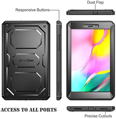 Fintie Shockproof Case за Samsung Galaxy Tab A 8.0 2019 без модел на пенкало, Tuatara Rugged Unibody Hybrid Bumper Cover w/Заштитен заштитник