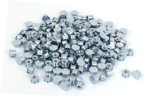 Х-гранче јаглероден челик цинк позлатена хексадецимална глава целосна нишка само клининг сребрена сина сина M3x4mm 200pcs (Acero Al Carbono Recubierto