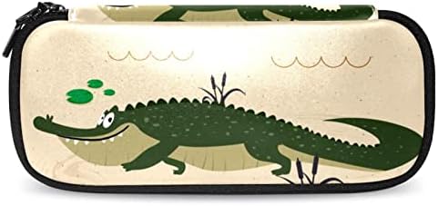 Молив за кутии Цртан филм Симпатична мала крокодилна пенкало кутија канцеларија торба за торбичка кутија организатор, преносна торба