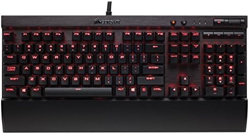 Corsair K70 Lux Mechanic Mechanice Gaming Тастатура - црвена LED -осветлена црвена LED - USB Passthrough & Media Controls - Tactile & Clicky -