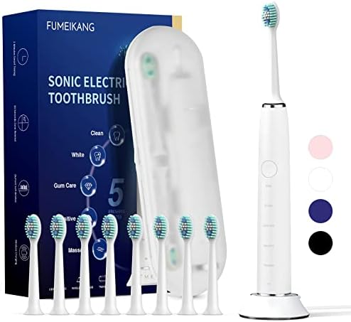 Електрични четки за заби од Fumeikang Sonic со 8 глави за возрасни и деца за напојување на заби со напојување со паметна кутија 2 нане.