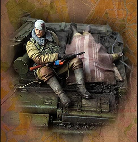 Бехтар 1/35 Руски војник ранет, Војник на модел на смола Г.К., Воена тема на Втората светска војна, необјавена и необоена опрема