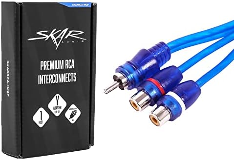 Skar Audio 1-Male до 2-женски RCA Y-Adapter Interconnect Cable-Skarrca-1M2F