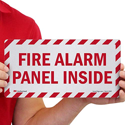 SmartSign „Пожарникарски панел за аларм внатре“ етикета | Рефлексија на 5 x 10 3м инженер