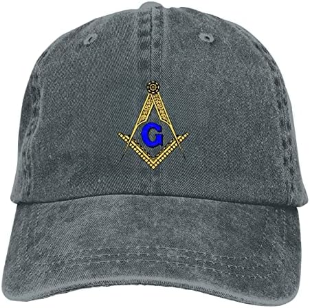 Плоштад за лого на масон и компас Бејзбол капа Мажи камионџија капа што може да се перат за прилагодливи жени голф капи