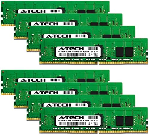 A-Tech 64GB комплет меморија RAM меморија за Supermicro X11DPH-T-DDR4 2666MHz PC4-21300 ECC Регистриран RDIMM 1RX8 1.2V-сервер