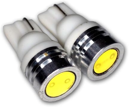 TuningPros LEDBW-T10-WHP1 Предупредување за сопирачки LED сијалици T10 клин, висока моќност LED бела 2-PC сет