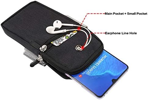 Телефонска заштитна торбичка спортска работа што работи Armband компатибилен со iPhone 11, 11 Pro, 11 Pro Max, компатибилен со Galaxy S20+,