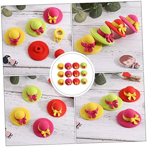 Toyvian 15pcs слама капа Eraser Mini Sombrero Mini School School School School School School School School School