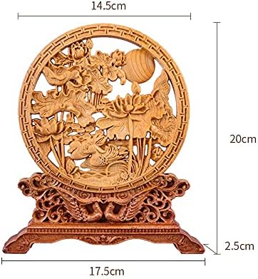 ФЕНГВКСИНВ Биста Рачно Изработени Скулптури Јадење Скулптура Декоративно Јадење Шупливо Дрво Резба Домашен Декор
