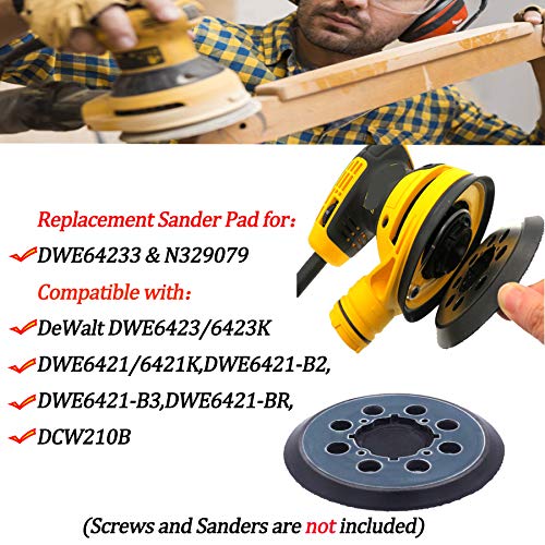 4 пакувања 5 инчи 8 дупки за кука и јамка Sander Pad Fit for Dewalt, Makita, Porter Cable, Black & Decker алатки и компатибилни со
