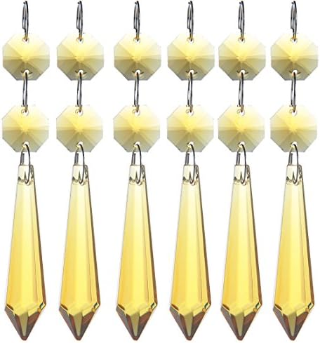 H&D 55мм Кристал Icicle Prisms Chanderier Drop Pendants LAMP Candelabra Делови, пакет од 10