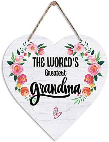 Баба подароци Најголемата баба во светот дрвена висина во форма на срце во облик на плоча од рустикален декор wallидни висини присутни