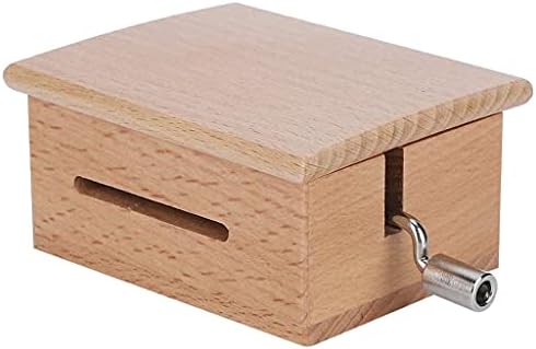 XJJZS рачно искривена дрвена музичка кутија DIY музичка кутија Делови за подароци со празна 7 парчиња празна хартиена лента и роденденски