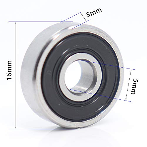 625-2RS со 5x16x5mm двојна гума запечатени минијатурни топка лежишта 625RS за Ворон Мобиус 2/3 3Д печатач