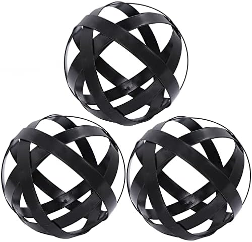 3,3 инчи декоративни сфери сет од 3, метални бендови декоративни топки орби метални сфери домашни декор акценти трпезариска маса за дневна