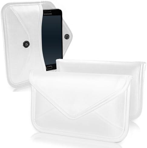 Boxwave Case Компатибилен со Umidigi S3 Pro - Елитна торбичка за кожен месинџер, синтетички кожен покритие дизајн на пликови за