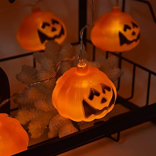 PLPLAAOO HALLOWEEN светла, 9,8ft Dual Mode 20 Led Decorations за Ноќта на вештерките, светла за тиква, светла од тиква, светла за жици за Ноќта