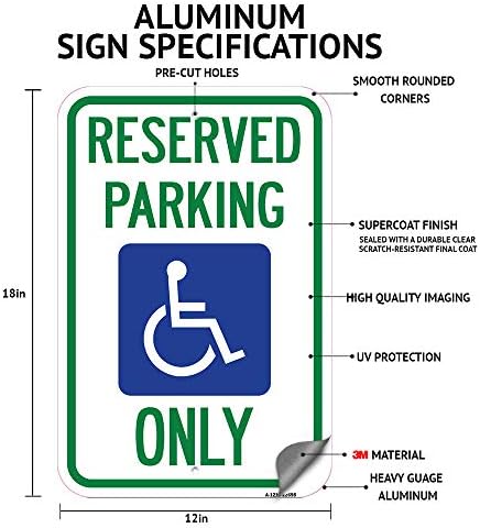 Нема паркинг на улица Неовластени возила влечени на трошок на сопственикот на возилото | 12 x 18 знак за паркирање на алуминиумски тешки мерачи на алуминиум | Заштитет