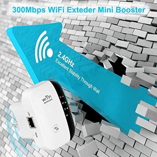 WiFi Extender Signal Booster, 2022 Најновата генерација, безжичен повторувач на Интернет, засилувач со долг дострел со порта за етернет, шифрирање