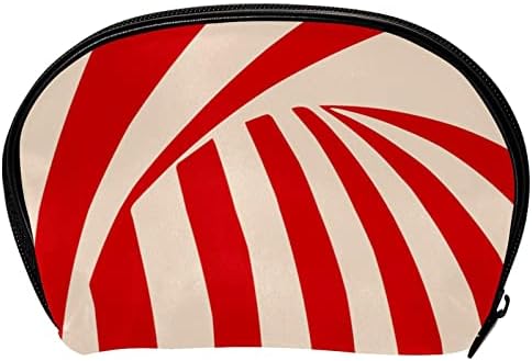 Тоалетна Торба, Козметичка Торба За Шминка За Патувања За Жени Мажи, Вител Црвено Бело 3д Апстрактно Визуелно