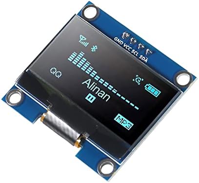 Модул за приказ на Alinan 2PCS OLED Display I2C 4PIN 128X64 1,3 инчен модул SSH1106 SSD1306 BLUE за R3 STM