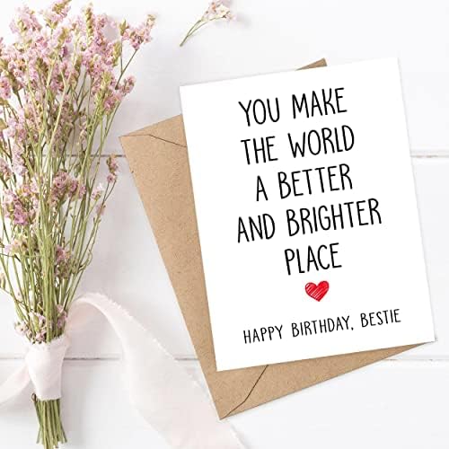 Среќен роденден Најдобро картичка - Најдобра пријателска картичка за роденден - Подарок за роденден Најдобро го правите светот подобро