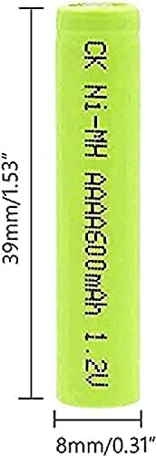 Батерии за полнење на литиум литиум, батерии 1 2V Ni MH батерија 600mAh за AM6 LR61 LED FLA MINI вентилатор