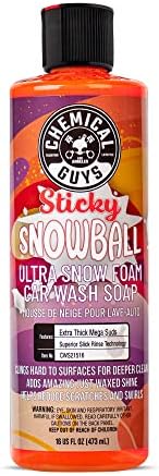 Хемиски момци CWS21516 Леплива снежна топки Ултра снежна пена за миење сапун сапун безбеден за автомобили, камиони, мотоцикли, RVS и повеќе 16 fl Oz, мирис на цреша