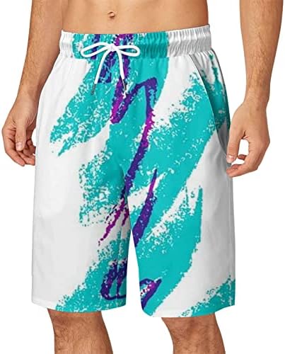 Miashui Swim Trunk Mens лето плус големина панталони џеб влечење лабава случајна спорт што работи директно машки карго шорцеви