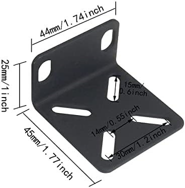 Itrolle 2pcs црна цинк решетката за монтирање Универзална 1U решетката уши со завртки што може да се прилагоди на дупката за повеќето
