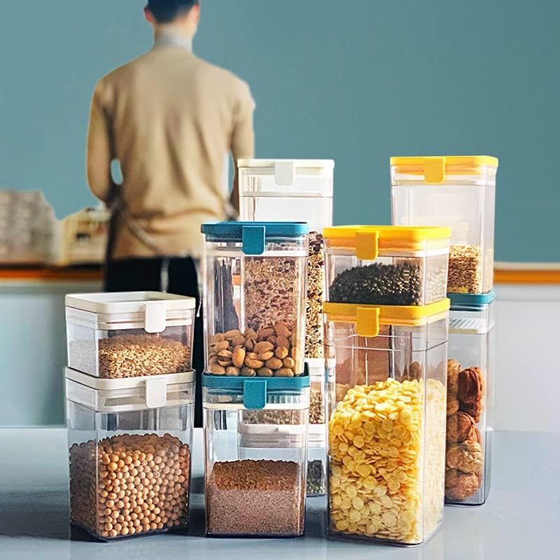 Мббјм Капацитет Јасна Пластична Тегла За Запечатување Кујнска Кутија За Складирање Чиста Тегла За Храна