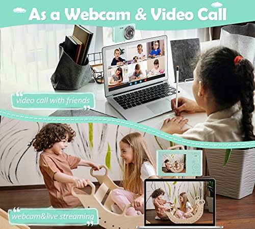 Дигитална камера UIKICON, FHD 1080P Детска камера видео камера со 32 GB SD картичка 16x дигитален зум, компактен момент и фотоапарати за снимање преносна мала камера за тинејџе?