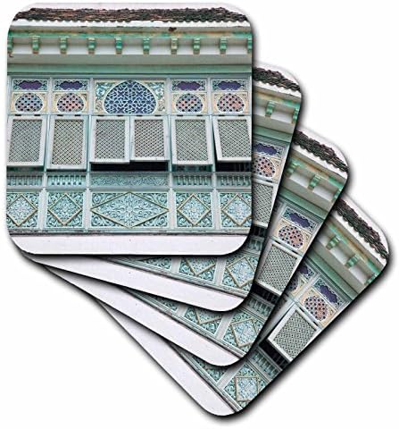 3dRose CST_73576_4 Тунис, Махдија, Прозорец, Мавританска Архитектура-AF47WBI0199-Валтер Бибиков - Керамички Плочки Подлоги, Сет од 8