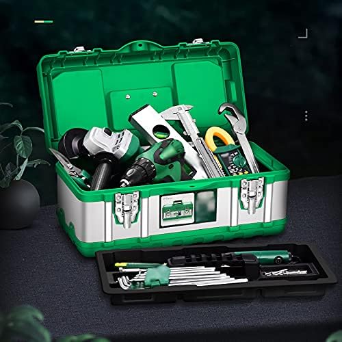 Кутии со алатки за алатки, пластична кутија со алатка, мала хардверска кутија со отстранлив фиока и не'рѓосувачки челик, кутија за поправка