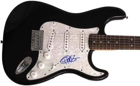 Томи Чонг потпиша автограм со целосна големина Црна Fender Stratocaster Electric Guitar W/ James Spence JSA Автентикација - Биг Бамбу,