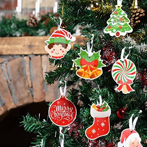 120 Парчиња Божиќни Ознаки За Подароци Гребење Слатки Бонбони Мирис Шмркање Божиќен Подарок Висечки Ознаки Зимски Празник Подарок
