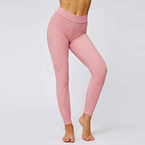 Veените од везад, јога панталони со високи половини меурчиња за кревање фитнес спортови, кои работат на стомачни хеланки за контрола на стомакот