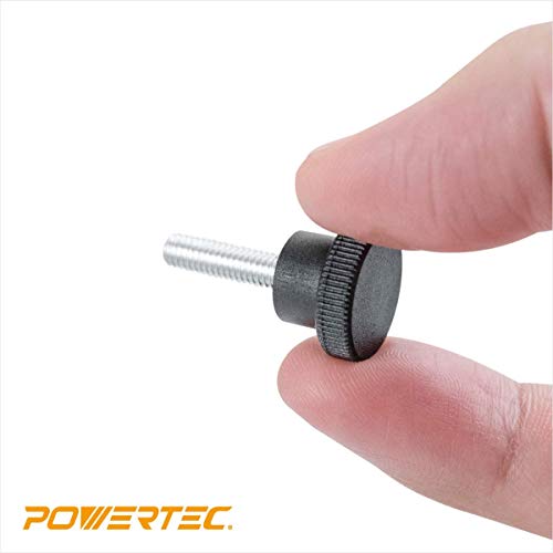 POWERTEC 71610 15mm Завртка На Тркалезни Копчиња, Црна, m4 x 15mm Машка Нишка Извиткана Копче За Стегање - 10 Пакет