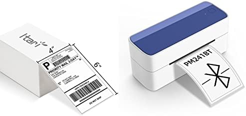 Itari PM-241-BT Bluetooth Термичка Етикета Печатач, Со Пакет од 500 4x6 вентилатор-Пати Етикети, Розова Директна USB ТЕРМИЧКИ 4€6 Превозот Етикета